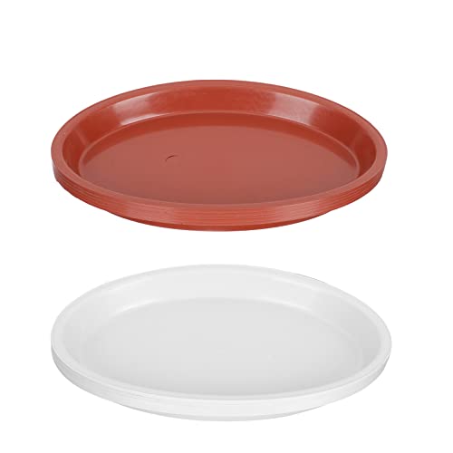 DIKACA 10 Stück Blumenkugelbodenschale drinnen Tablett Pflanzenschale Untersetzer für Blumentöpfe Untere Wasserschalen für Blumentöpfe Kunststoffschalen für Blumentöpfe pp von DIKACA