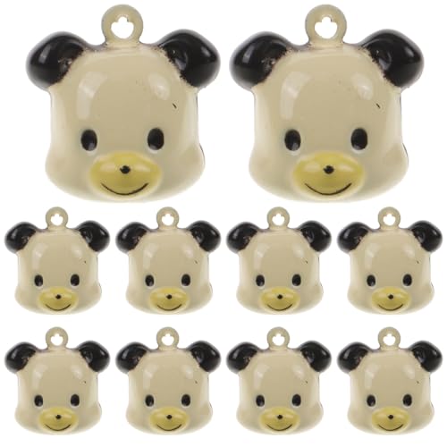 DIKACA 10 Stück Teiliges Hundeglöckchen aus Langlebige Leichte Haustier Halsband anhänger Wiederverwendbar Hautfreundlich für DIY Hundehalsbänder und Weihnachtsanhänger von DIKACA