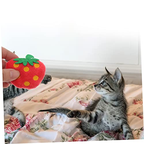 DIKACA 10 Stück Teiliges Katzenspielzeug aus Plüsch Erdbeerform und Langlebig zum Kauen für Katzen Fördert Spielerisches Verhalten und Schützt Möbel Süße Haustier Deko DIKACA 10 Stück Teiliges Katzenspielzeug aus Plüsch Erdbeerform und Langlebig zum Kauen für Katzen Fördert Spielerisches Verhalten und Schützt Möbel Süße Haustier Deko von DIKACA