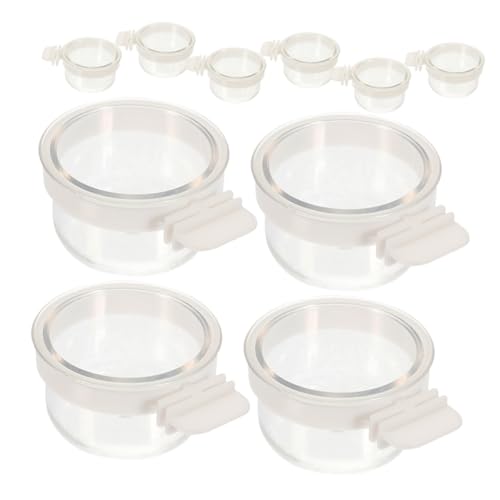DIKACA 10 Stück Vogel Geteilte Food -Box Haustier Vogel Papageifutter Kaninchenwasserspender Vogelfutterkäfigbecher Vogelgeschirr für Käfig Futternäpfe für Vogelkäfige Acryl Transparent DIKACA 10 Stück Vogel Geteilte Food -Box Haustier Vogel Papageifutter Kaninchenwasserspender Vogelfutterkäfigbecher Vogelgeschirr für Käfig Futternäpfe für Vogelkäfige Acryl Transparent von DIKACA