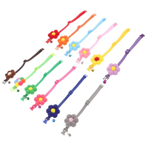 DIKACA 12 Stück Teiliges Verstellbares Haustierhalsband mit Blumenmotiv und Glocken Leichte und Hautfreundliche Katzen Hundehalsbänder für Kleine Hunde und Katzen Sicherer DIKACA 12 Stück Teiliges Verstellbares Haustierhalsband mit Blumenmotiv und Glocken Leichte und Hautfreundliche Katzen Hundehalsbänder für Kleine Hunde und Katzen Sicherer von DIKACA