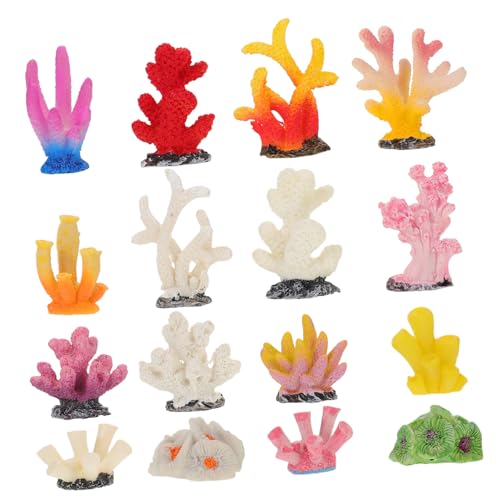 DIKACA 16 Stück Teiliges Aquarium Korallen-dekor aus Langlebigem Harz Naturnahe Miniatur-korallenfiguren für Betta Fischbecken Pflegeleichtes Leichtes Unterwasser-dekor für Kleine und DIKACA 16 Stück Teiliges Aquarium Korallen-dekor aus Langlebigem Harz Naturnahe Miniatur-korallenfiguren für Betta Fischbecken Pflegeleichtes Leichtes Unterwasser-dekor für Kleine und von DIKACA