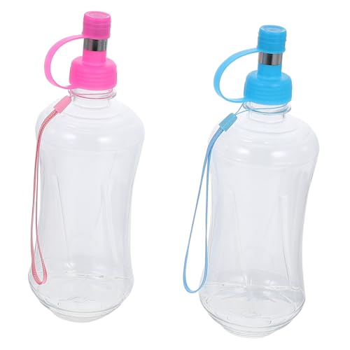 DIKACA 2 STÜCK Teiliges Tragbare Auslaufsichere Trinkflaschen mit Karabiner Praktische Outdoor wasserspender für Hunde Katzen und Kleine Haustiere Unterwegs von DIKACA