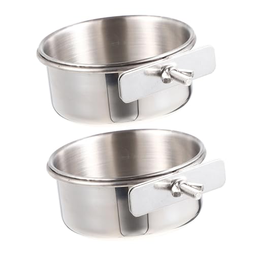 DIKACA 2 Sätze Edelstahl Vogeltränke und Futternapf Hängend Vogelkäfig Zubehör Parakeet Cage Accessory Bird Water Feeder Futterbehälter Robust und Einfach zu Befestigen DIKACA 2 Sätze Edelstahl Vogeltränke und Futternapf Hängend Vogelkäfig Zubehör Parakeet Cage Accessory Bird Water Feeder Futterbehälter Robust und Einfach zu Befestigen von DIKACA