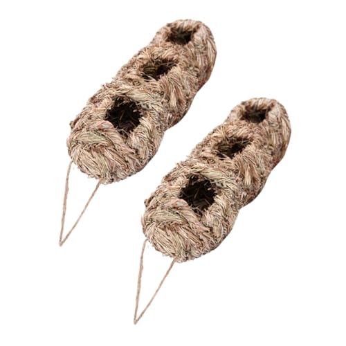 DIKACA 2 Stück Handgefertigte Vogelhäuser aus Strohmateriel Outdoor Nistkästen für Garten und Balkon Schutz für Vögel bei Jedem DIKACA 2 Stück Handgefertigte Vogelhäuser aus Strohmateriel Outdoor Nistkästen für Garten und Balkon Schutz für Vögel bei Jedem von DIKACA