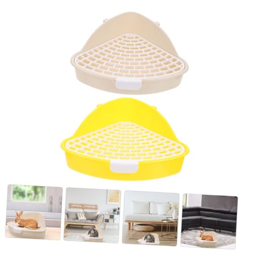DIKACA 2 Stück Haustier Toilette aus Langlebigem Weiß Gelb Abnehmbare für Einfache Reinigung Geeignet für Kaninchen Meerschweinchen Hamster und Kleine Nagetiere Platzsparendes Design für DIKACA 2 Stück Haustier Toilette aus Langlebigem Weiß Gelb Abnehmbare für Einfache Reinigung Geeignet für Kaninchen Meerschweinchen Hamster und Kleine Nagetiere Platzsparendes Design für von DIKACA