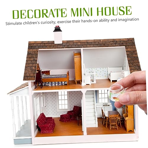 DIKACA 2 Stück Miniatur Miniaturglas Fischglas Fischschale Puppenhaus Dekoration Handgefertigt Transparent Rund für DIY Zubehör DIKACA 2 Stück Miniatur Miniaturglas Fischglas Fischschale Puppenhaus Dekoration Handgefertigt Transparent Rund für DIY Zubehör von DIKACA