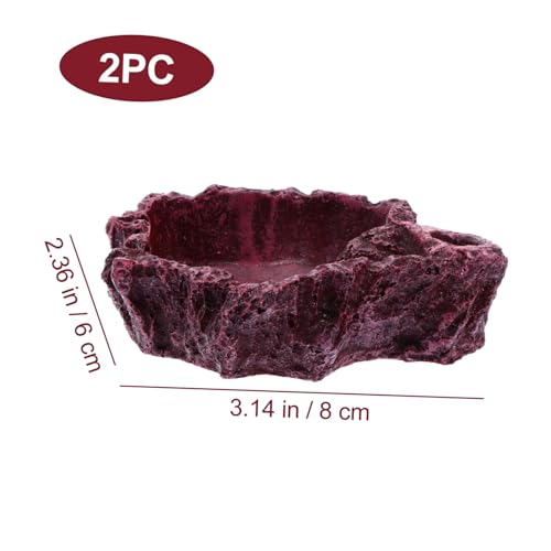 DIKACA 2 Stück Reptilien Futter Wasserschale aus Umweltfreundlichem Harz Naturgetreues Stein Design für Gecko Reptil Schildkröte im Terrarium Praktische Kleine Futternäpfe DIKACA 2 Stück Reptilien Futter Wasserschale aus Umweltfreundlichem Harz Naturgetreues Stein Design für Gecko Reptil Schildkröte im Terrarium Praktische Kleine Futternäpfe von DIKACA