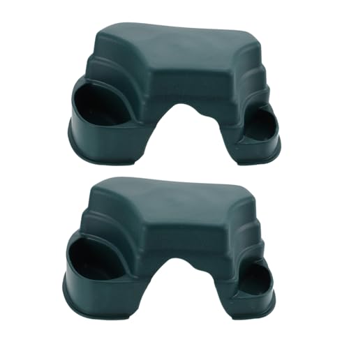 DIKACA 2 Stück Reptilienversteck aus Robustem Multifunktionale Höhle mit Futter Wassernapf Dekorative Schildkrötenhöhle für Terrarium und Gehege Geeignet für Bartagame Schlangen und von DIKACA