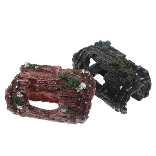 DIKACA 2 Stück Resin Aquarium Dekoration Zerbrochene Höhle Betta Fisch Versteck Fisch Tank Ornament Sicher Langlebig Authentisch DIKACA 2 Stück Resin Aquarium Dekoration Zerbrochene Höhle Betta Fisch Versteck Fisch Tank Ornament Sicher Langlebig Authentisch von DIKACA