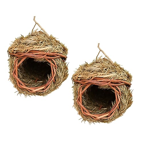 DIKACA 2 Stück Strohvogelkäfig gewagter Vogelkäfig hängende Vogelnester Vogelkäfig aus Stroh Vogelnest aus Stroh Vogelhaus aus Stroh gewebter Vogelkäfig Light Green DIKACA 2 Stück Strohvogelkäfig gewagter Vogelkäfig hängende Vogelnester Vogelkäfig aus Stroh Vogelnest aus Stroh Vogelhaus aus Stroh gewebter Vogelkäfig Light Green von DIKACA