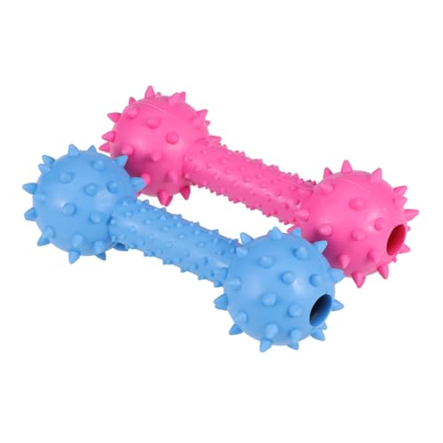DIKACA 2 Stück Teiliges Hund Kauspielzeug aus Hochwertigem Gummi mit Geräuschfunktion Zahnreinigende Hantel für Welpen und Katzen Interaktives Beißspielzeug in Blau und Pink Fördert DIKACA 2 Stück Teiliges Hund Kauspielzeug aus Hochwertigem Gummi mit Geräuschfunktion Zahnreinigende Hantel für Welpen und Katzen Interaktives Beißspielzeug in Blau und Pink Fördert von DIKACA