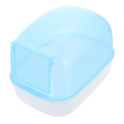DIKACA 2 Stück Transparenter Hamster Badehaus Kunststoff Badewanne mit Rutsch Boden Abnehmbar für Kleines Haustier Praktische Reinigung und Beobachtung von DIKACA