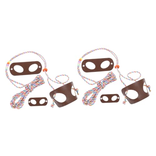 DIKACA 2 Stück Verstellbares Teiliges Bartagamen Geschirr mit Leine für Reptilien und Kleintiere Sicheres Lizard Harness Kit in Braun Komfortabel und Kratzfest für Outdoor von DIKACA