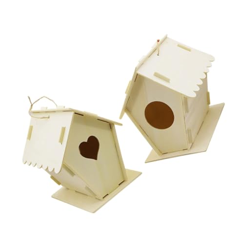 DIKACA 2 Stück Vogelhaus Dekoration Aus Holz Zum Aufhängen Vogeldekor Heimschmuck Rustikale Dekoration Nestdekoration Nestornament Ländliches Vogelhaus Unbemalt Außendekoration DIKACA 2 Stück Vogelhaus Dekoration Aus Holz Zum Aufhängen Vogeldekor Heimschmuck Rustikale Dekoration Nestdekoration Nestornament Ländliches Vogelhaus Unbemalt Außendekoration von DIKACA