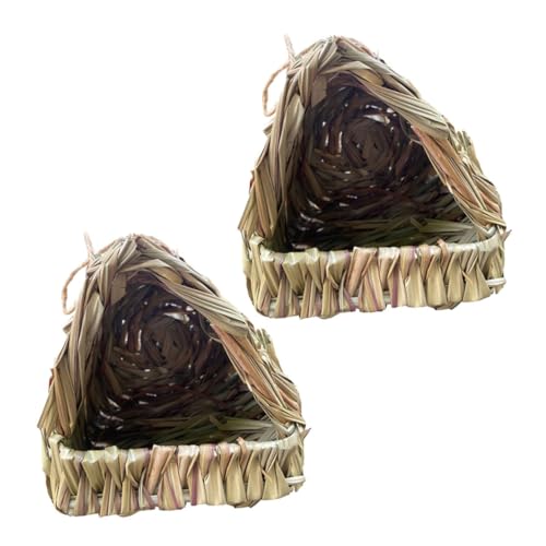 DIKACA 2 Stücke Handgewebtes Seagrass Vogelzelt für Sittiche Nistmaterial für Zuchtzeit Sicherer Rückzugsort für Kleine DIKACA 2 Stücke Handgewebtes Seagrass Vogelzelt für Sittiche Nistmaterial für Zuchtzeit Sicherer Rückzugsort für Kleine von DIKACA