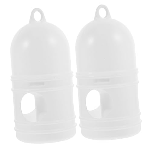 DIKACA 2 Stücke Trinkbrunnen Für Vogel Outdoor DIY Taube Wachtel Feeder Taube Wasser Dispenser Fütterung Wo Waterer Weiß Kunststoff von DIKACA