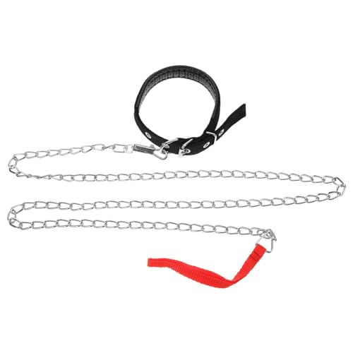 DIKACA Haustierhalsband Mit Kette Set 2 Stück Weiche Haustierhalsbänder Für Hunde Schwarz S 1 5 Haustierbedarf von DIKACA