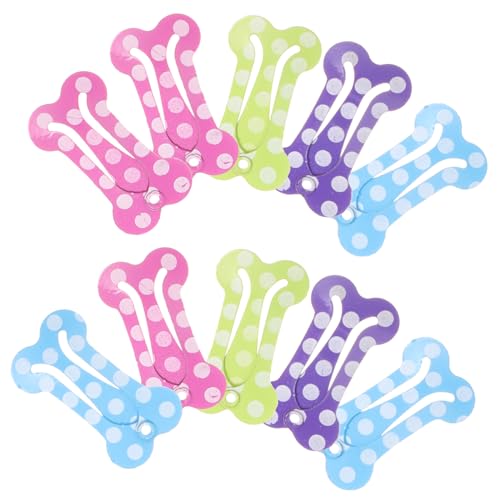 DIKACA 20 Stück Teiliges Hund Haarspangen Knochenform Clips rutschfeste Hundeklammern für Kleine Hunde und Welpen Langlebige Niedliche Haarschmuck Zubehör für Alltag Party Fotoshooting von DIKACA