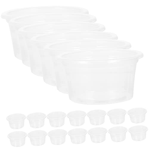 DIKACA 20Stücke Teiliges Transparente Reptilienfutterbecher Praktische Reptilienschalen für Wasser und Futter für Terrarium und Haustiere Wie Gecko Schlange und von DIKACA
