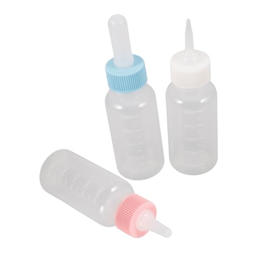 DIKACA 3 Stück Haustier Milchflaschen aus Flexiblem mit Wiederverwendbar und Leicht zu Reinigen Geeignet für Welpen Kätzchen und Kleine Haustiere Praktisch für Zuhause und Unterwegs von DIKACA