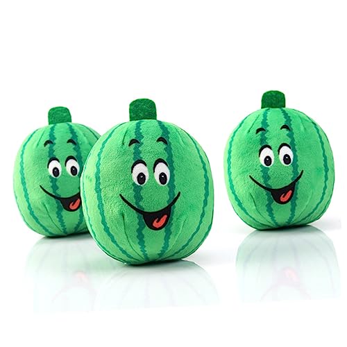 DIKACA 3 Stück Sound- Für Haustiere Quietschend Stofftiere Für Babys Welpe Ausgestopft Plüsch Produkt Hundespielzeug Beschäftigt Kind Karikatur Halten Green von DIKACA