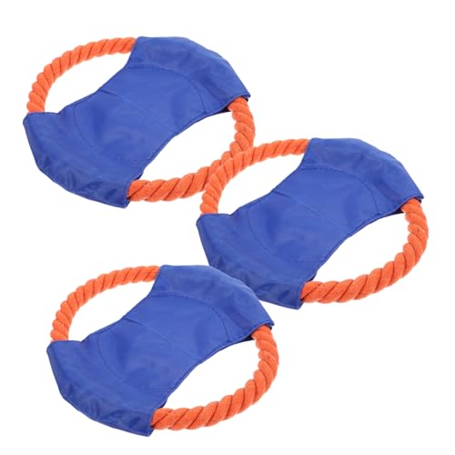 DIKACA 3 Stück Teiliges Verschleißfestes Hundespielzeug Flying Disc Tragbare Wurfscheibe für Welpen Spiel und Training Fördert Natürlichen Jagdinstinkt und Aktive Zufällige Farbe von DIKACA