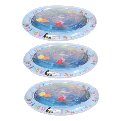 DIKACA 3 Stücke Teiliges Haustier-wasserkühlpad mit Fischeffekt Dicke Katzen Wasserspielmatte Sensorische Kühlmatte Hygienisch Einfach Aufblasbar Tragbar für Indoor Haustiere im Sommer von DIKACA