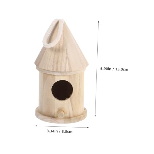 DIKACA 3 Teiliges DIY Vogelhaus aus Holz zum Bemalen Kreatives Nistkasten mit Robustem Aufhängeseil Geeignet für Garten Wand und Baum für Kleine Singvögel Wie Kanarienvögel und von DIKACA