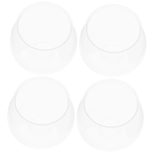 DIKACA 4 Stück Aquarium Fischschalen für Tafelaufsätze klares Terrarium Aquarienschale Clear Fish Bowl pflanztöpfe anzucht pflanzentöpfe Kleiner Fischtank Halter für Aquarien das Haustier von DIKACA