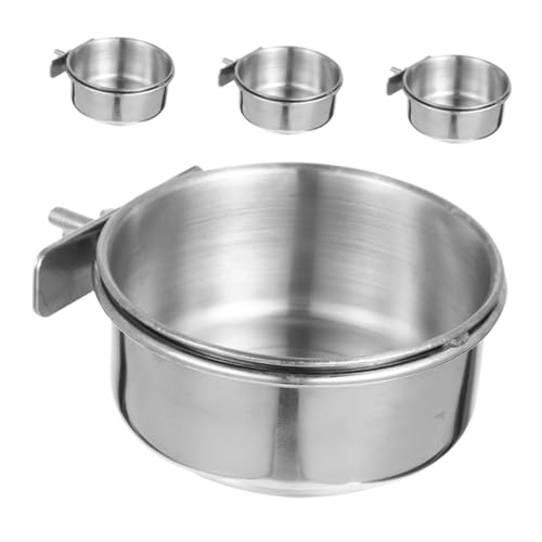 DIKACA 4 Stück Edelstahl Vogel Futterbecher mit Anti knabber Design Abnehmbare Näpfe Rostfrei für Papageien und Kleine Vögel Einfache Reinigung Vielseitiger Wassernapf und Futterspender DIKACA 4 Stück Edelstahl Vogel Futterbecher mit Anti knabber Design Abnehmbare Näpfe Rostfrei für Papageien und Kleine Vögel Einfache Reinigung Vielseitiger Wassernapf und Futterspender von DIKACA