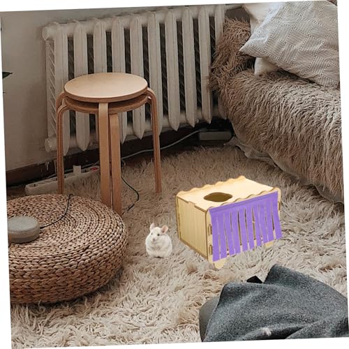 DIKACA 4 Stück Kleintier Versteck Vorhang für Hamster Meerschweinchen Kaninchen Hängender Haustier Türvorhang mit Tasseln Vielseitig als Hängematte und Rückzugsort Einfache Befestigung von DIKACA