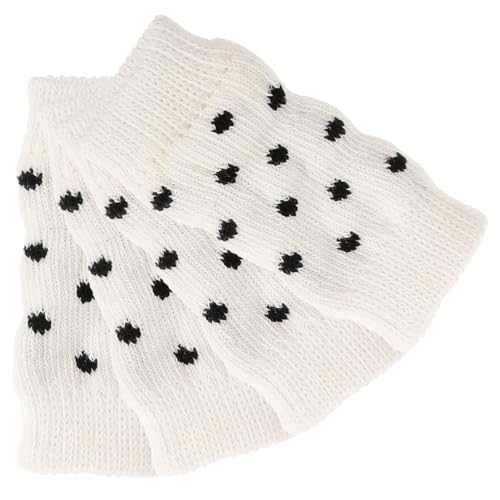 DIKACA 4 Stück Teiliges Hundestulpen aus Weichem Strick Schmutzabweisende und Bequeme Hundebeinsocken Atmungsaktive Leggings für Mittlere Hunde Modische Pfotenschutz Stulpen mit von DIKACA