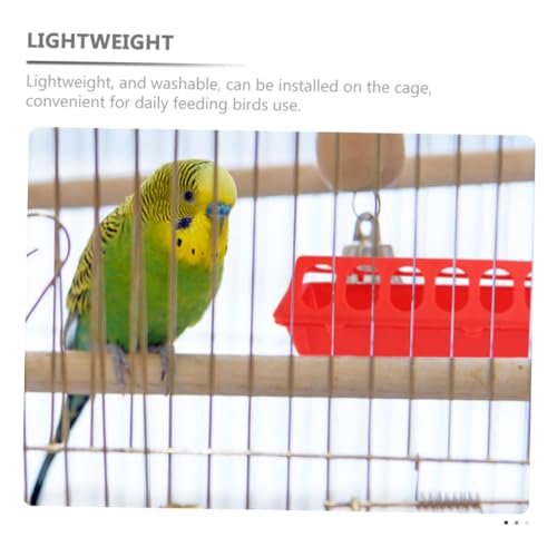 DIKACA 4 Stück Teiliges Multifunktionales Vogelfuttertrog Robustem Hygienisch und Langlebig Geeignet als Futterspender für Tauben Hühner Papageien und Andere Kleine Vögel Einfach zu von DIKACA