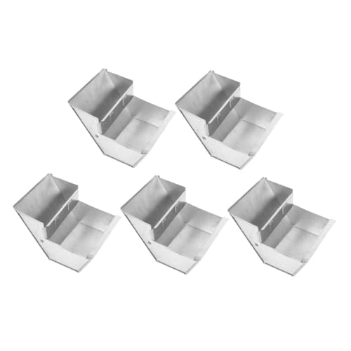 DIKACA 5 Stück Kaninchenkäfig Zubehör Metall Kaninchen Futtertrog Gänse Wassertrog Gänse Futtertrog Hasennäpfe Tiernapf Kleintier Futterspender Metall Wassernapf Für Kaninchen von DIKACA