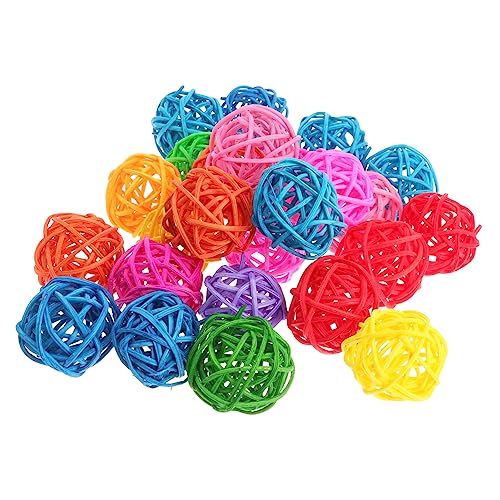DIKACA 50 Stück Papageien Kauspielzeug aus Rattan Vielseitige DIY Deko Kugeln für Vögel für Wellensittiche und Nymphensittiche Sicher und Praktisch DIKACA 50 Stück Papageien Kauspielzeug aus Rattan Vielseitige DIY Deko Kugeln für Vögel für Wellensittiche und Nymphensittiche Sicher und Praktisch von DIKACA
