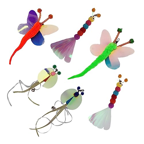 DIKACA 6 Stück Teiliges Katzenspielzeug Ersatzköpfe Bunte Flexible Katzenangel Nachfüllungen Leichtes Strapazierfähiges Cat Teaser für Interaktives Spiel und Spielerisches Training DIKACA 6 Stück Teiliges Katzenspielzeug Ersatzköpfe Bunte Flexible Katzenangel Nachfüllungen Leichtes Strapazierfähiges Cat Teaser für Interaktives Spiel und Spielerisches Training von DIKACA