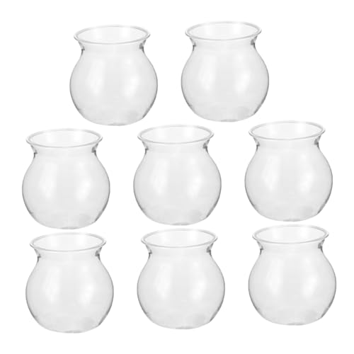 DIKACA 8 Stück Ökologische Mikrolandschaftsflasche Fischglas für Terrarium Bubble-Ball-Vase chinesischer Narzissentopf Süßigkeitenglas Kaktus-Pflanzschale Trinkschale Plastik Transparent DIKACA 8 Stück Ökologische Mikrolandschaftsflasche Fischglas für Terrarium Bubble-Ball-Vase chinesischer Narzissentopf Süßigkeitenglas Kaktus-Pflanzschale Trinkschale Plastik Transparent von DIKACA
