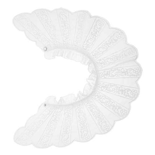 DIKACA Abnehmbare Damen Fake Collar mit Kunstvoller Stickerei Spitzenkragen Langlebigem Polyester Vintage Stehkragen im Lolita Stil für Besondere Anlässe und Party Outfits von DIKACA