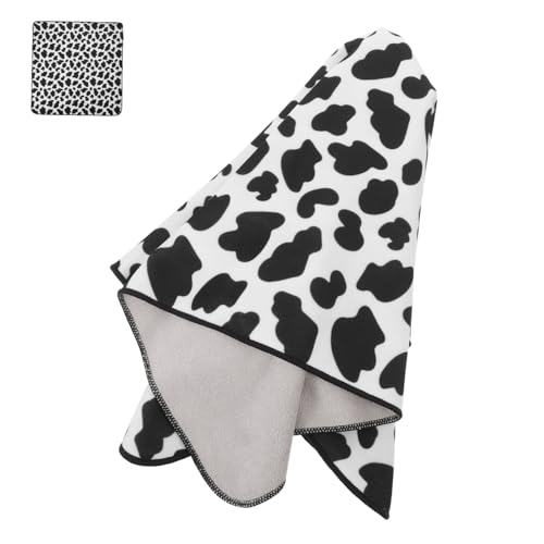 DIKACA Anti-Kratz Katzenwickel Wickeltuch für Fellpflege und Medikamentengabe Weiches Cat Grooming Wrap mit Kuhmuster Sicheres Fixieren für Nagelpflege und Beruhigung bei Kätzchen und von DIKACA