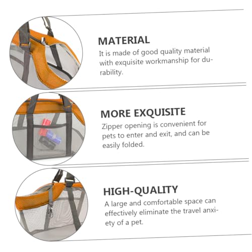 DIKACA Atmungsaktive Nylon Haustier Tragetasche mit Sicherheits Haken Belüftungsnetz für Hunde und Katzen Robuste Leichte Tragetasche für Reisen und Alltag bis Geeignet Orange DIKACA Atmungsaktive Nylon Haustier Tragetasche mit Sicherheits Haken Belüftungsnetz für Hunde und Katzen Robuste Leichte Tragetasche für Reisen und Alltag bis Geeignet Orange von DIKACA