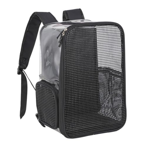 DIKACA Atmungsaktiver Transparenter Katzenrucksack mit Schultergurten Praktischer Tragbarer Haustier reiserucksack Langlebiges Material für Spaziergänge Ausflüge und Reisen von DIKACA