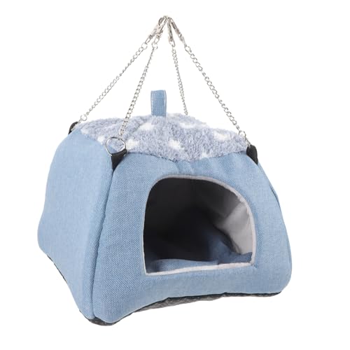 DIKACA Atmungsaktives Kleines Hamsterhaus Hängematte Käfigzubehör Kratzfestes Versteck für Hamster Ratten Chinchillas Geeignet Komfortables Haustierbett für Sicheren Rückzugsort von DIKACA
