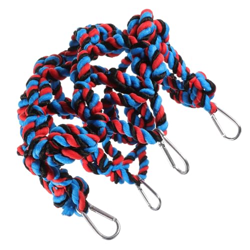 DIKACA Buntes Kletternetz für Vögel aus Robustem Seil Bissfestes Papageienspielzeug mit Hängemattenfunktion Langlebiges Kletternetz für Große und Mittelgroße Papageien Bewegung und von DIKACA