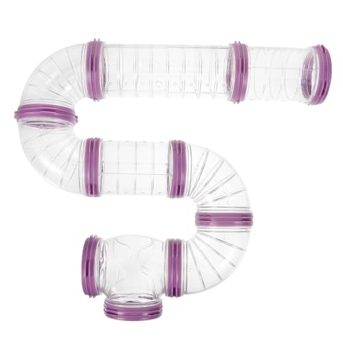 DIKACA DIY Hamsterkäfig Außenrohr Transparenter Tunnel mit Abnehmbarem Design Fördert Bewegung und Erkundung Geeignet für Hamster Meerschweinchen Igel Eichhörnchen Pflegeleicht Violett DIKACA DIY Hamsterkäfig Außenrohr Transparenter Tunnel mit Abnehmbarem Design Fördert Bewegung und Erkundung Geeignet für Hamster Meerschweinchen Igel Eichhörnchen Pflegeleicht Violett von DIKACA