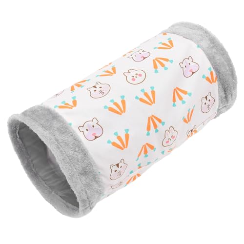 DIKACA Faltbarer Haustier Tunnel für Kaninchen und Kleintiere Leichtes Strapazierfähiges Hasenversteck Spieltunnel für Katzen Hamster Meerschweinchen und Igel Rosa von DIKACA