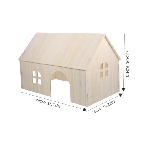 DIKACA Großes Holz nagerhaus für Hamster und Meerschweinchen Langlebiges Geräumiges Versteck und Kletterhaus für Eichhörnchen Igel und Kleine Haustiere Natürliches Holzmaterial DIKACA Großes Holz nagerhaus für Hamster und Meerschweinchen Langlebiges Geräumiges Versteck und Kletterhaus für Eichhörnchen Igel und Kleine Haustiere Natürliches Holzmaterial von DIKACA