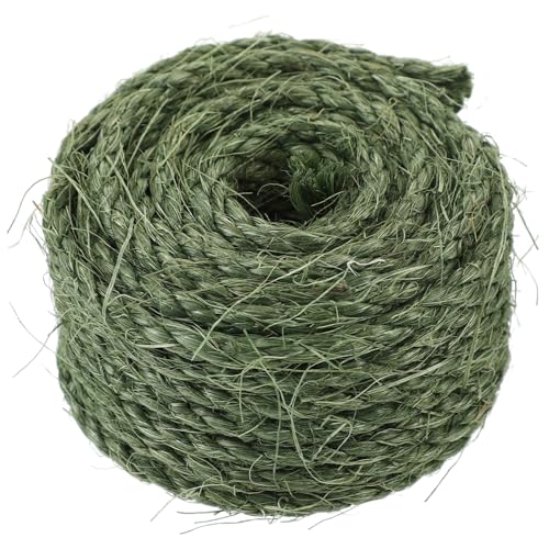 DIKACA Grünes Strapazierfähiges Sisal Seil für Katzenkratzbaum Ersatz Verschleißfestes Kratzseil für DIY Katzenkratzposten und Kratzbrett Robust und Langlebig für Täglichen Gebrauch von DIKACA