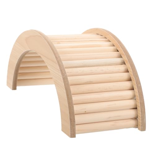 DIKACA Hamster Holzbrücke Mittelgroß Stabile Kletterleiter aus Robustem Holz Spiel und Trainingsbrücke für Meerschweinchen und Kleintiere Sicheres Langlebiges Nagetierspielzeug von DIKACA