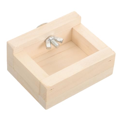 DIKACA Hamster Holzfutternapf Futter Wasserschale für Kleine Haustiere Wie Eichhörnchen Igel und Kaninchen Kompakt und Platzsparend für Haushalt und Kleintierzubehör von DIKACA